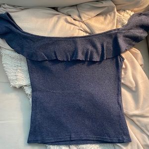 Free people navy over the shoulder tank
